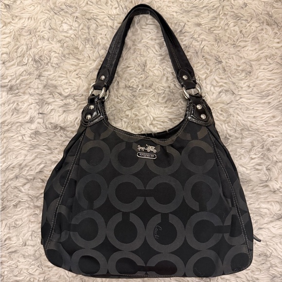 Coach Handbags - Coach ‘Madison Maggie’ Opt Art Shoulder Bag - Black